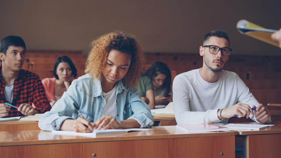 group of students in class